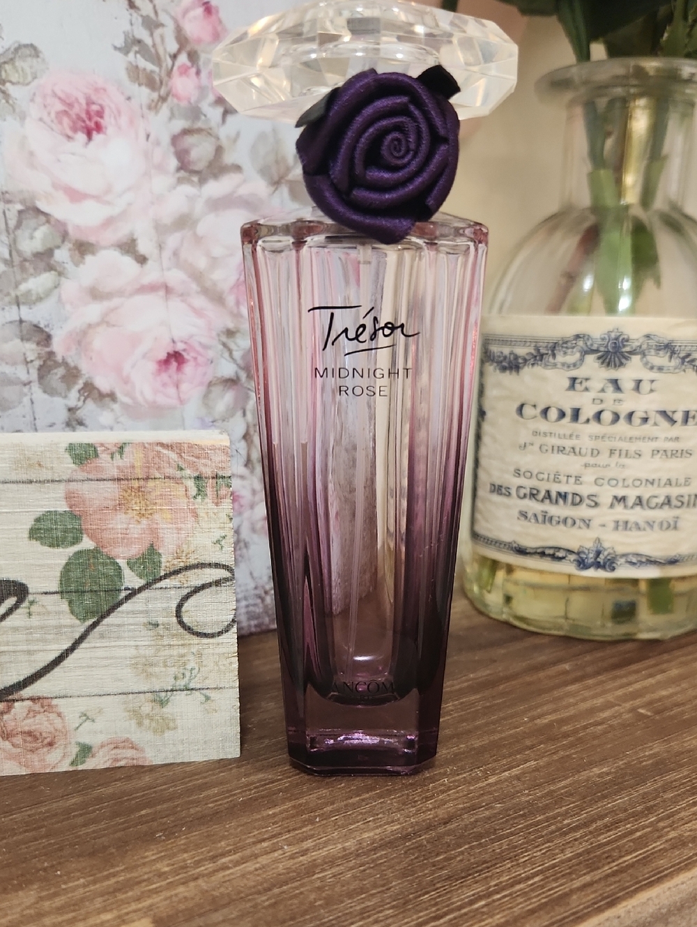 Trésor Midnight Rose Decorative Glass Bottle - Purple